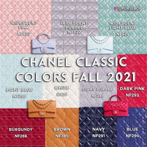 chanel flap colors